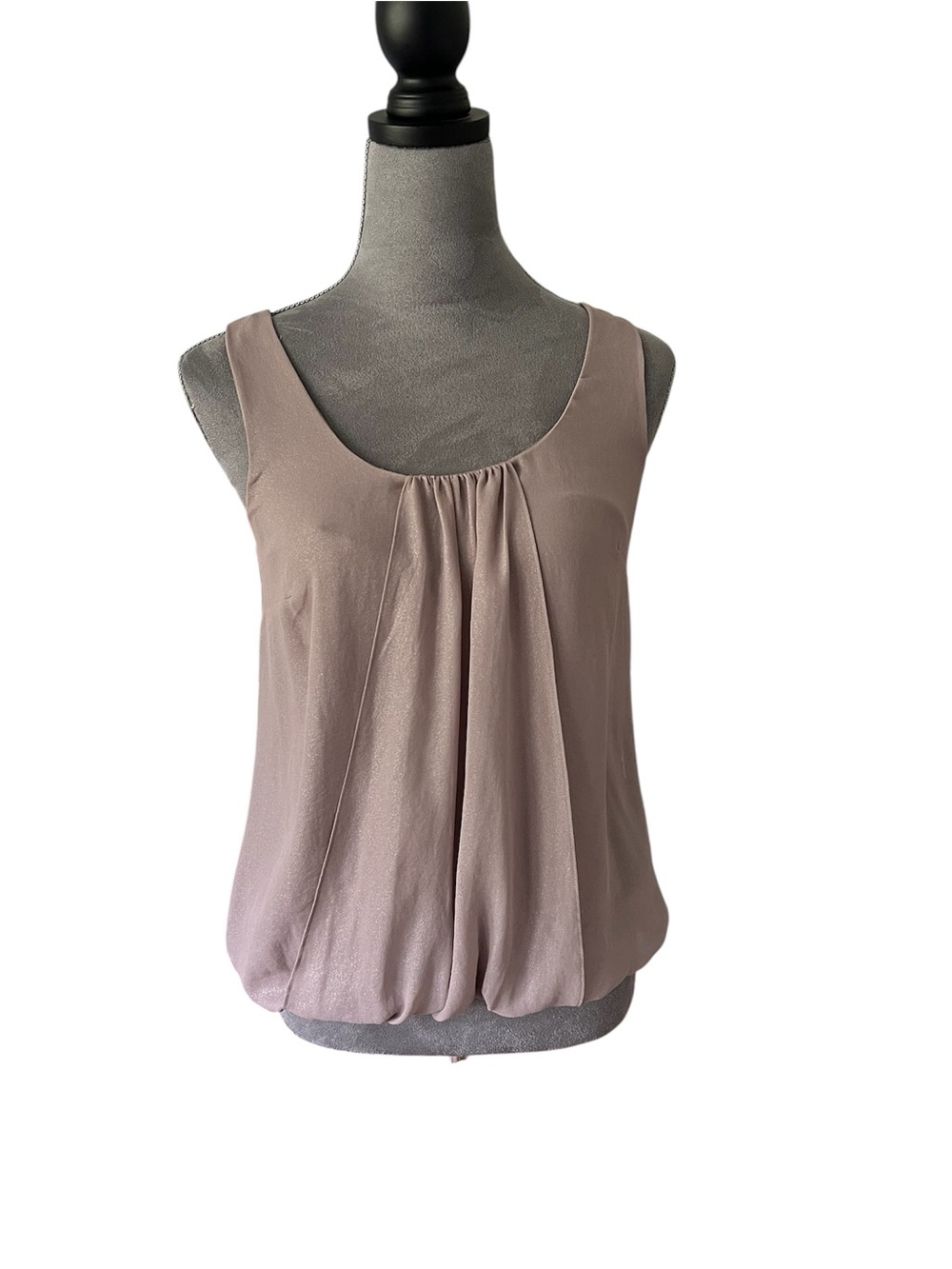 LOFT Sleeveless Pleated Front Camisole - Mauve Taupe
